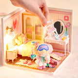 Robotime Rolife DIY Mini Model Kit, Super Creator - Lovely Pink Bedroom