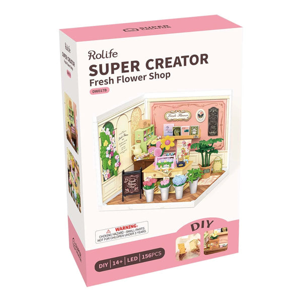 Robotime Rolife DIY Mini Model Kit, Super Creator - Fresh Flower Shop