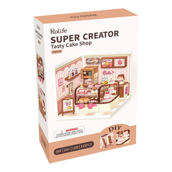 Robotime Rolife DIY Mini Model Kit, Super Creator - Tasty Cake Shop