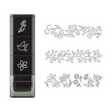 Midori Rotating Self-Inking Paintable Stamps, Mini 3pk Plants