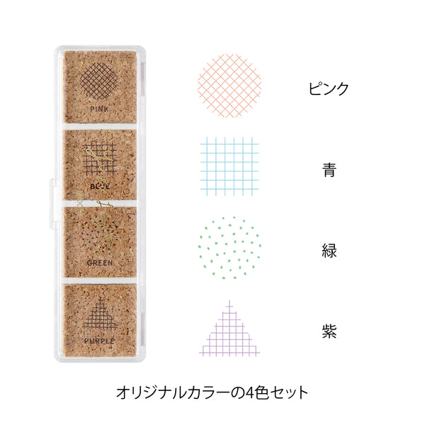 Midori Yuru Log Pre-Inked Stamp Set - Geometry