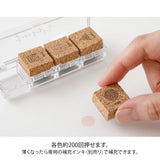 Midori Yuru Log Pre-Inked Stamp Set - Geometry