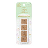 Midori Yuru Log Pre-Inked Stamp Set 4pk Animal Poses