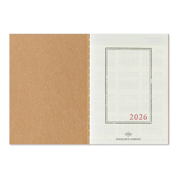 Traveler's Company 2026 Agenda Passport Refill - Monthly