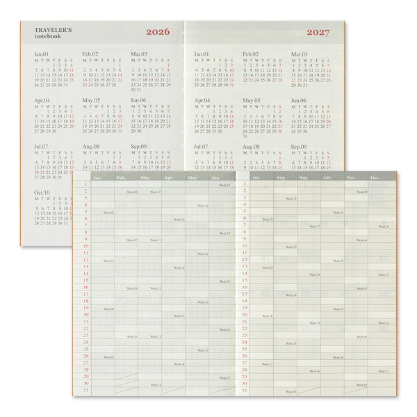 Traveler's Company 2026 Agenda Passport Refill - Monthly