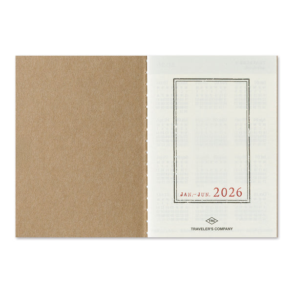 Traveler's Company 2026 Agenda Passport Refill - Weekly, Set of 2