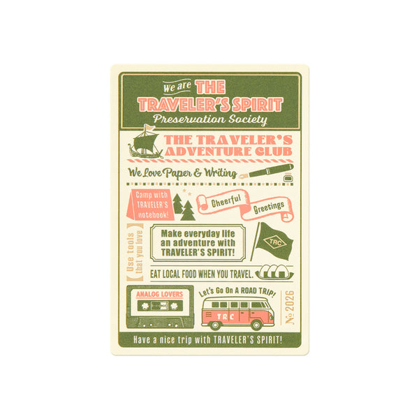 Traveler's Company 2026 Agenda Passport Refill - Plastic Ruler Sheet