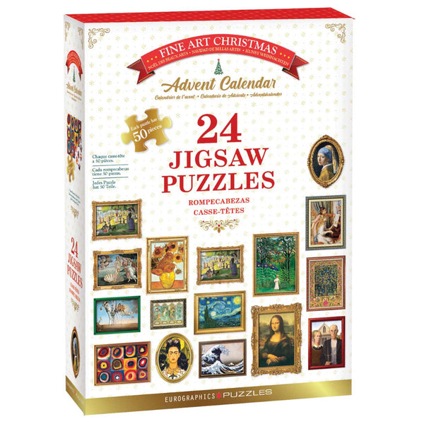 Eurographics Advent Calendar 24 Mini Puzzles - Fine Art Christmas