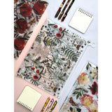 Bruno Visconti A4 Poly Zip Folder - Flowers and Greens