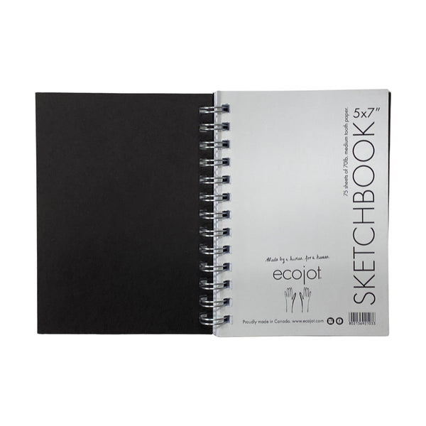 Ecojot Hardcover Sketchbook (5x7) - Black