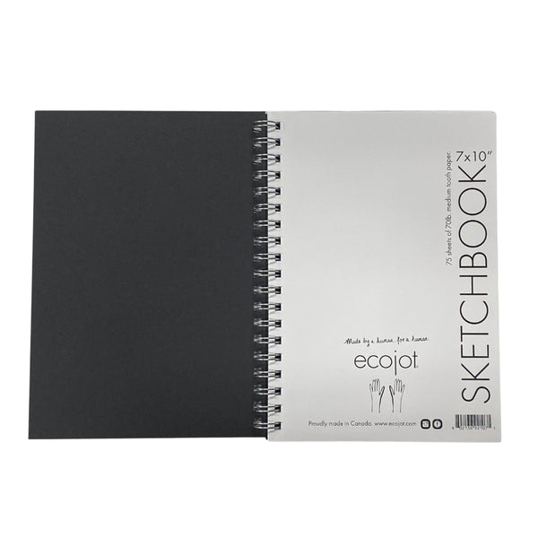 Ecojot Hardcover Sketchbook (7x10) - Black