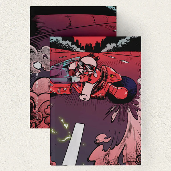 Weekend Characters Notebook, Large - Hamster Biker