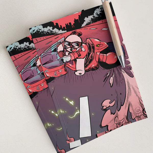 Weekend Characters Notebook, Large - Hamster Biker