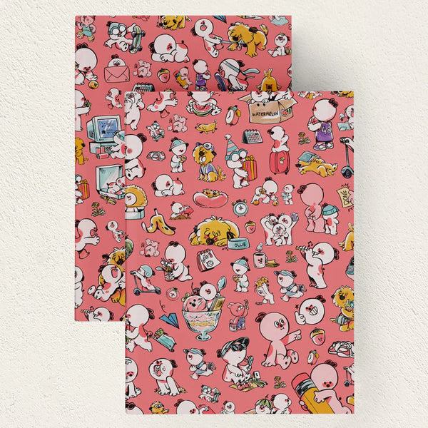 Weekend Characters Notebook, Large - Hamster Activities
