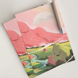 Weekend Characters Notebook, Large - Smiling Landscape