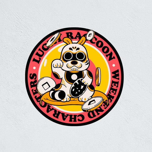 Weekend Character Weekend Characters Vinyl Sticker - Lucky Raccoon – Midoco Art & Office ...