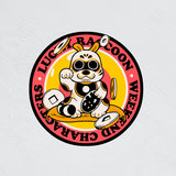 Weekend Characters Vinyl Sticker - Lucky Raccoon