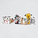 Weekend Characters Vinyl Sticker - Hamster Space Wars
