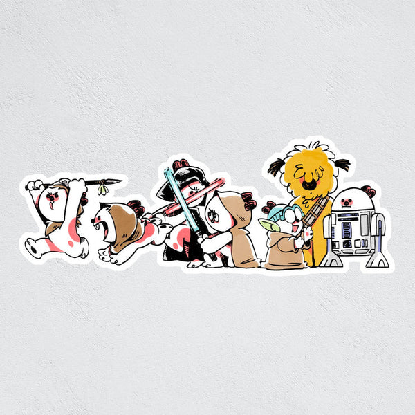 Weekend Characters Vinyl Sticker - Hamster Space Wars