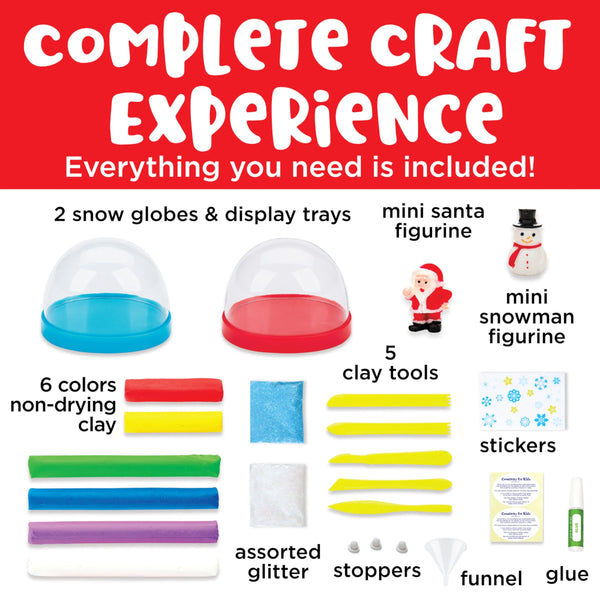 Creativity for Kids Make Your Own Holiday Snow Globes 2pk