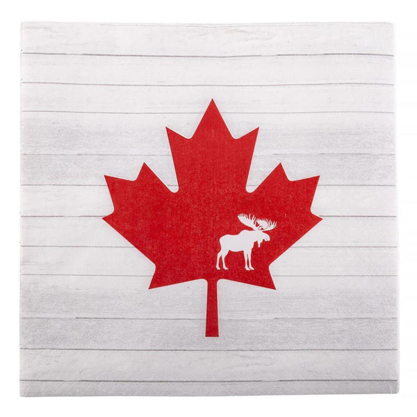 Art for the Table Lunch Napkins 20pk Canada Maple Leaf & Moose