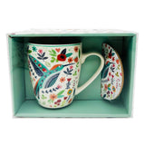 CTG Bone China Mug and Coaster Set - Birds, Assorted
