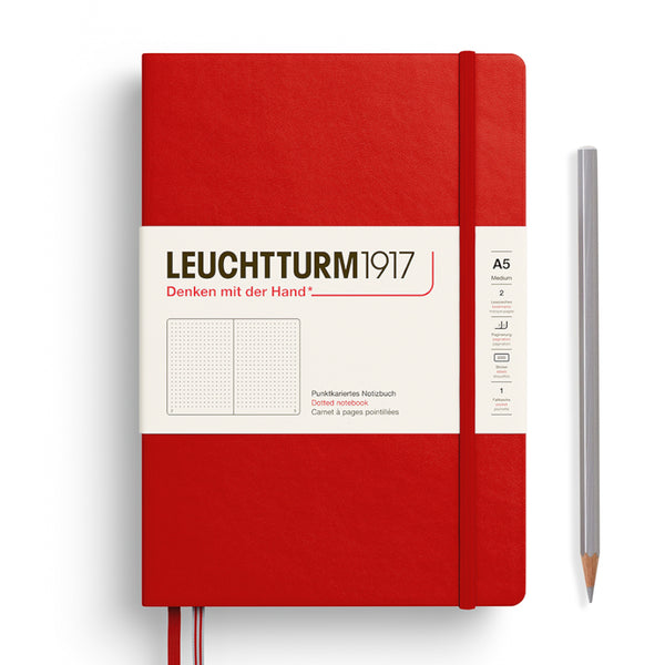 Leuchtturm1917 A5 Medium Notebooks - Dotgrid CHERRY