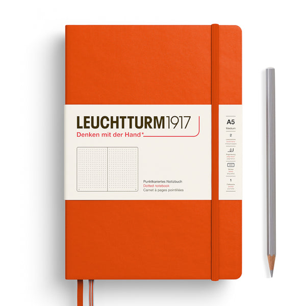 Leuchtturm1917 A5 Medium Notebooks - Dotgrid PUMPKIN