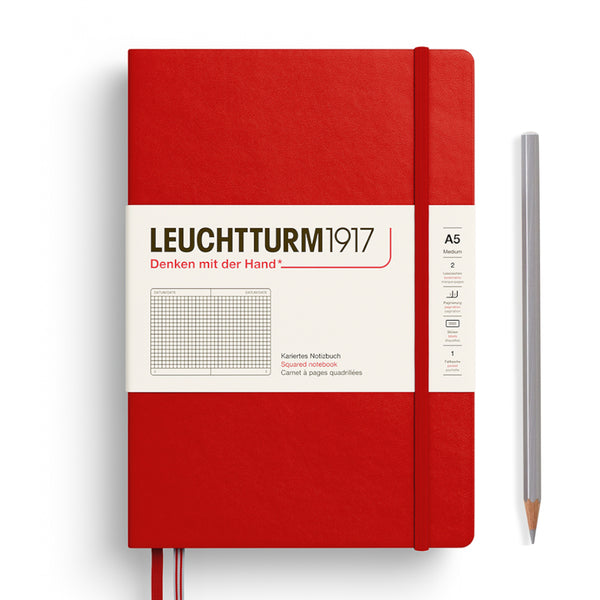 Leuchtturm1917 A5 Medium Notebooks - Grid CHERRY