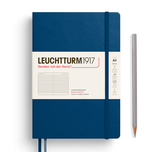 Leuchtturm1917 A5 Medium Notebooks - Ruled INDIGO
