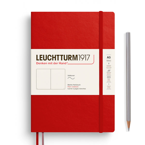 Leuchtturm1917 A5 Medium Softcover Notebook - Blank CHERRY