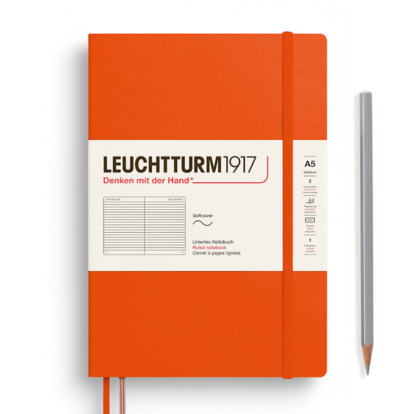 Leuchtturm1917 A5 Medium Softcover Notebook - Lined PUMPKIN