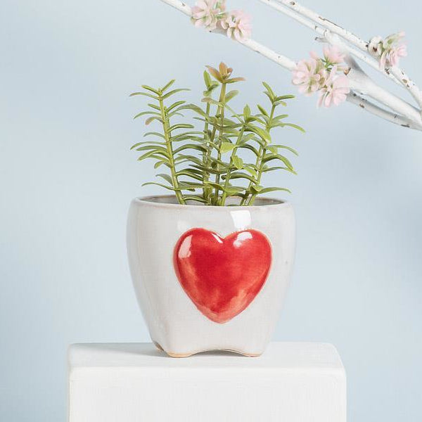 Abbott Stoneware Planter Small - Heart