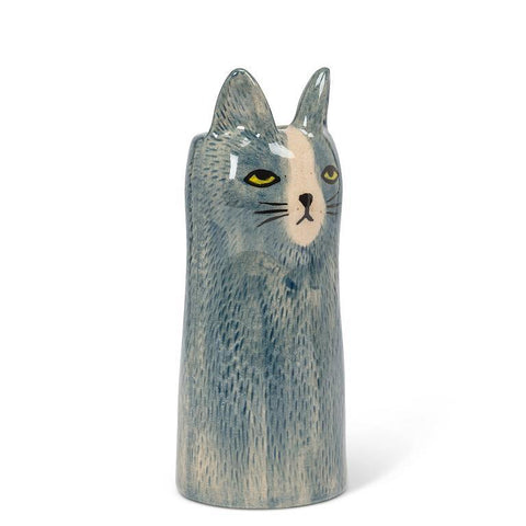 Abbott Stoneware Vase - Tall Cat, Blue
