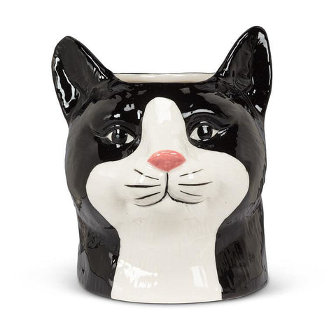 Abbott Stoneware Planter - Medium Cat