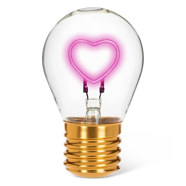 Abbott LED Light: Pink Heart, Lightbulb
