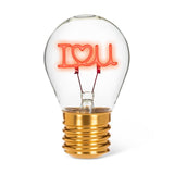 Abbott Cordless LED Light - I Love You Neon Lightbulb