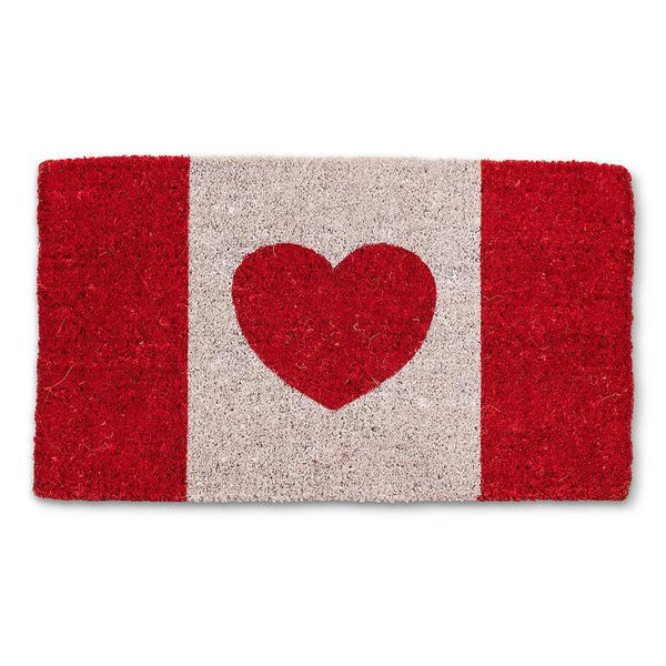 Abbott Coir Doormat - Canada Flag with Heart