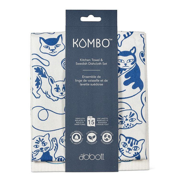 Abbott Dishcloth & Towel Set - Playful Cats