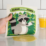 Ecologie Swedish Sponge Cloth - Clean Your Paws Raccoon