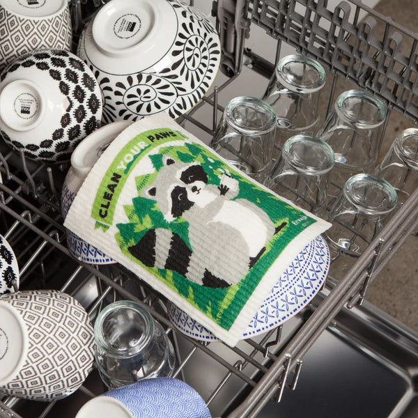 Ecologie Swedish Sponge Cloth - Clean Your Paws Raccoon