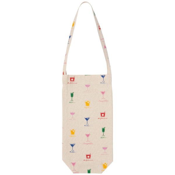 Danica Jubilee Cotton Bottle Bag - Happy Hour Cocktails