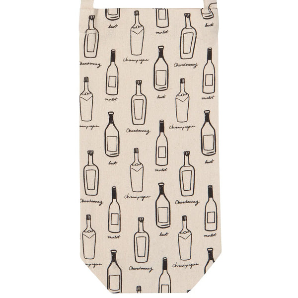 Danica Jubilee Cotton Bottle Bag - Happy Hour Vino