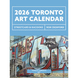 Totally Toronto Art 2026 Wall Calendar - Streetcars & Raccoons
