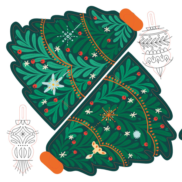 Kaddo Build & Decorate a Christmas Tree Kit