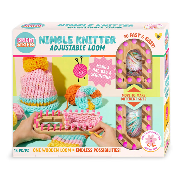 Bright Stripes Nimble Knitter Adjustable Loom