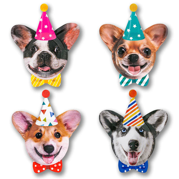 Rainbow Moments Shaped Paper Plates 8pk Party Dogs