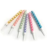 Rainbow Moments Paraffin Spiral Candles 6pk Pearl Colours