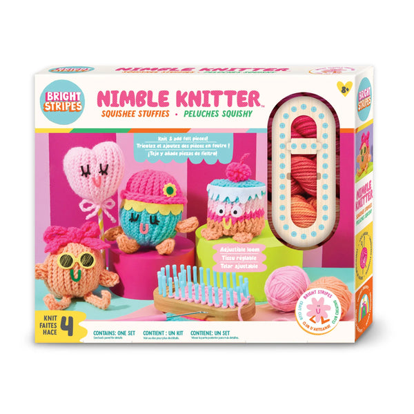 Bright Stripes Nimble Knitter Squishee Stuffies Kit