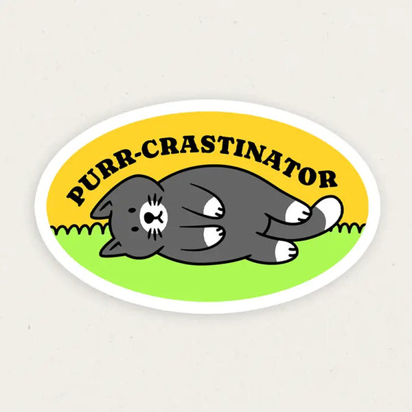 Gobi Prints Vinyl Sticker - Purr-crastinator